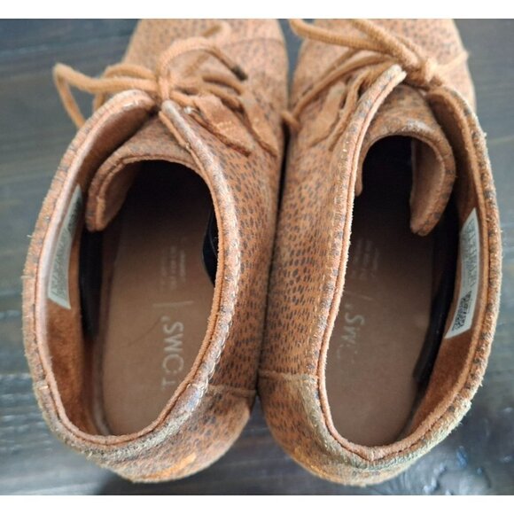 Toms Women’s Suede Kala Leopard Print Bootie/Pre-owned, Sz. 8 EUC - Picture 8 of 9